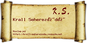 Krall Seherezádé névjegykártya